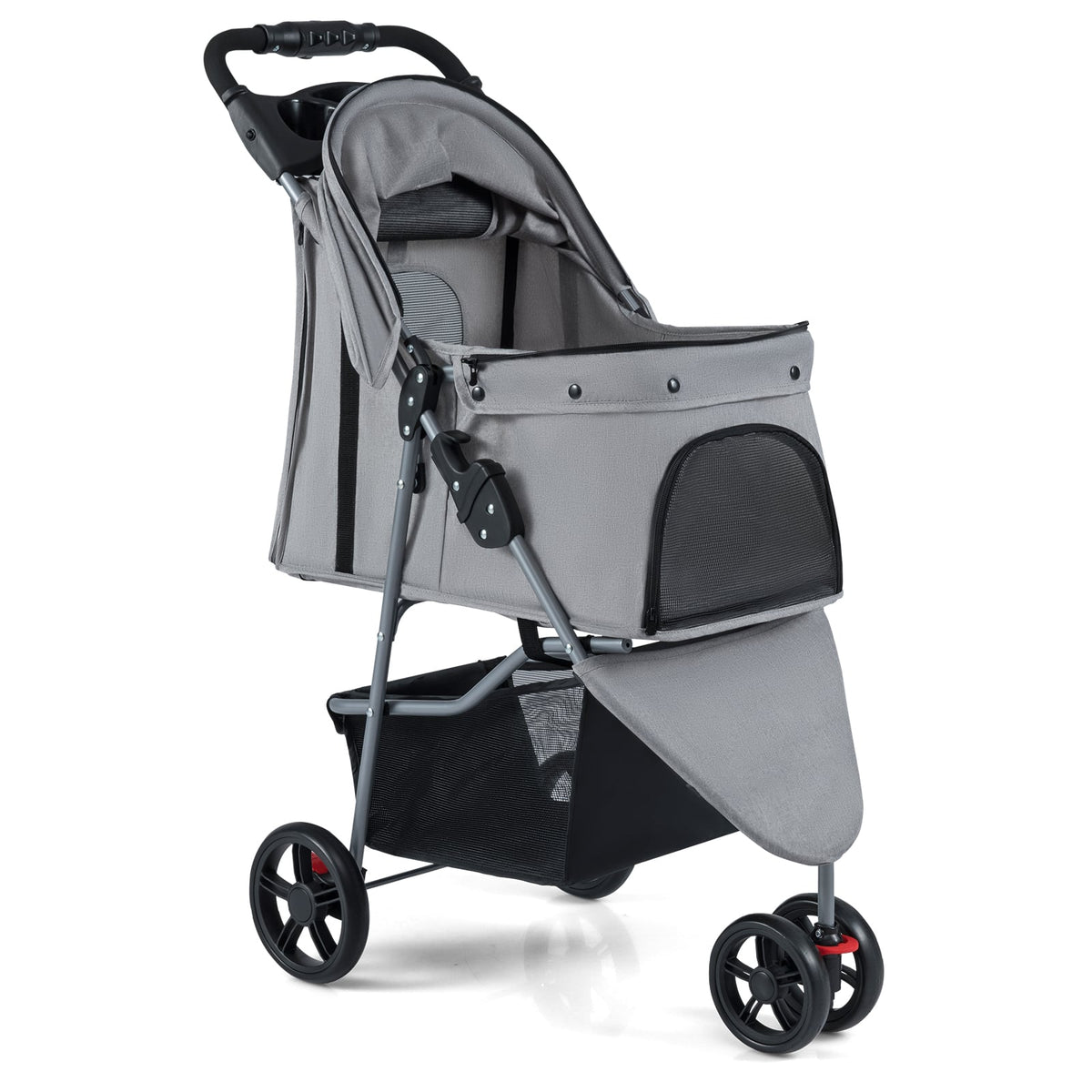 Poussette pour animaux pliable légère avec capote réglable