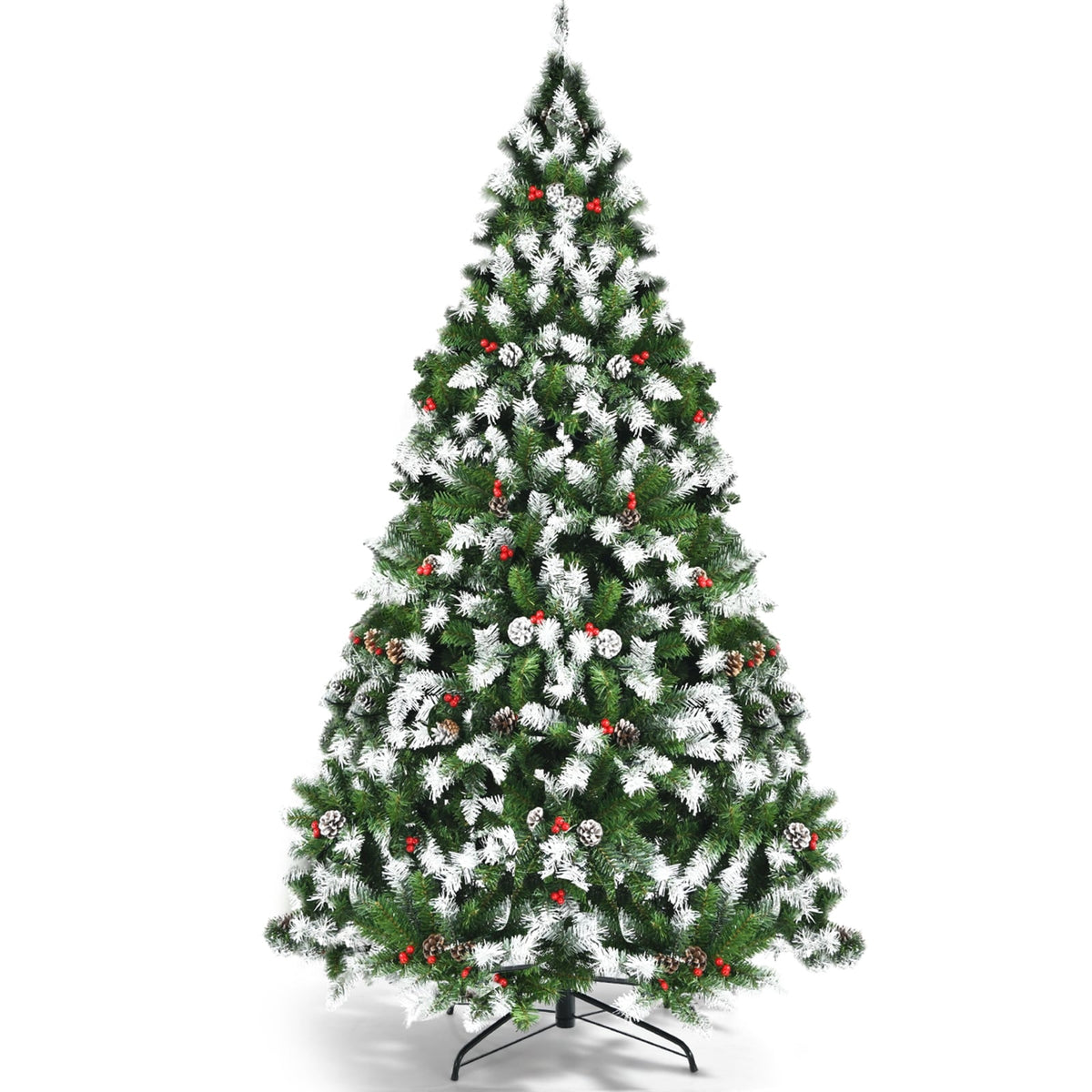 Arbre de Noël artificiel enneigé lumineux 183 cm