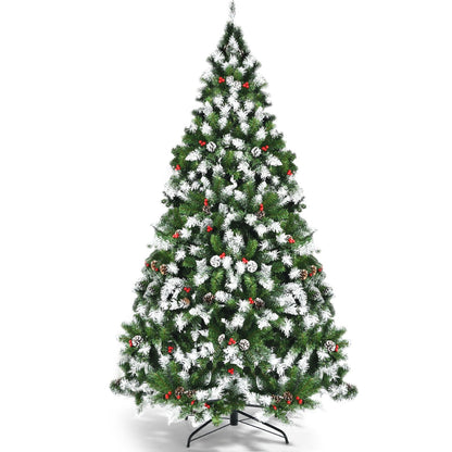 Arbre de Noël artificiel enneigé lumineux 183 cm