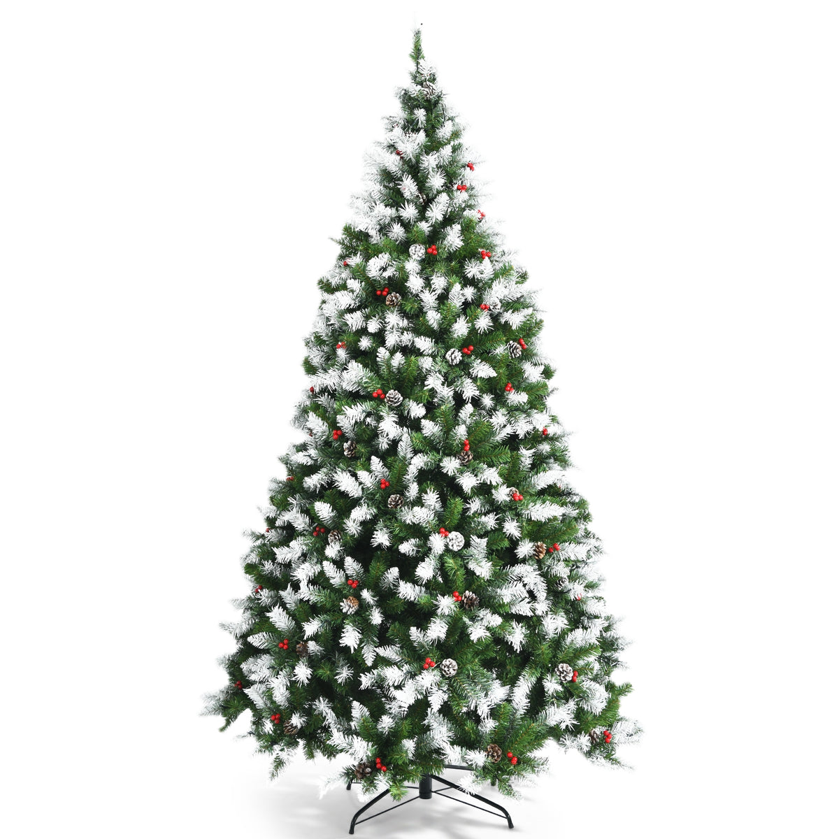 Arbre de Noël artificiel enneigé lumineux 183 cm