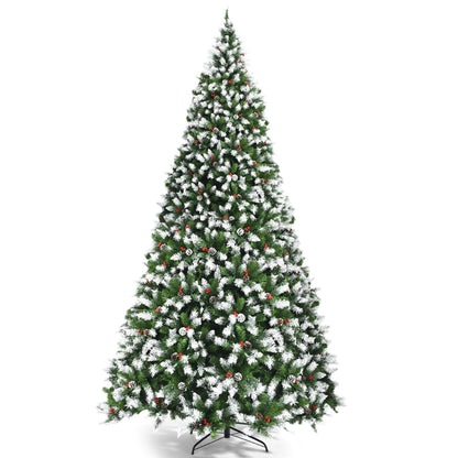 Arbre de Noël artificiel enneigé lumineux 183 cm