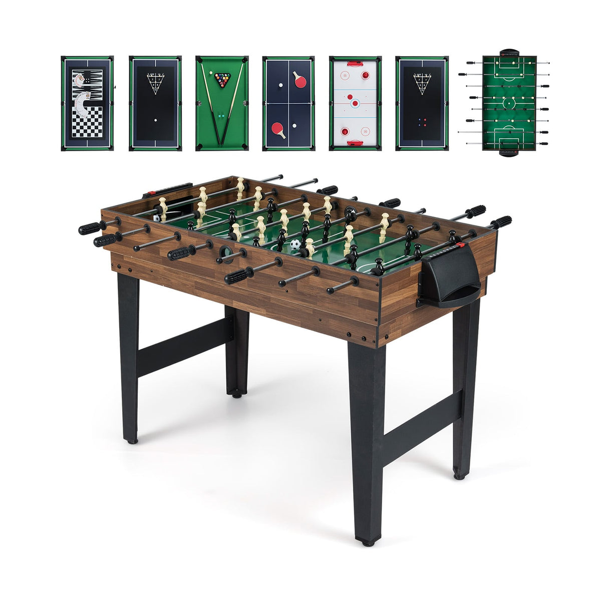 Table multi-jeux 10-en-1 de 127 cm avec baby-foot