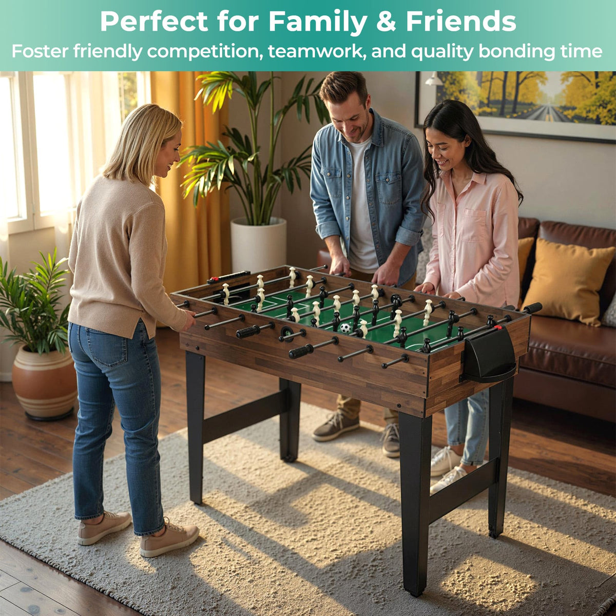 Table multi-jeux 10-en-1 de 127 cm avec baby-foot