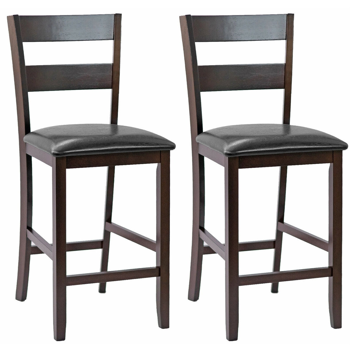 Tabourets de comptoir en cuir PU — Lot de 2