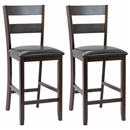 Tabourets de comptoir en cuir PU — Lot de 2