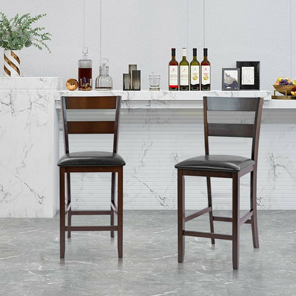 Tabourets de comptoir en cuir PU — Lot de 2
