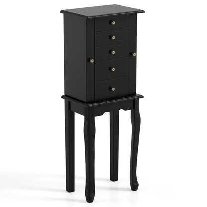 Armoire à bijoux sur pied avec miroir