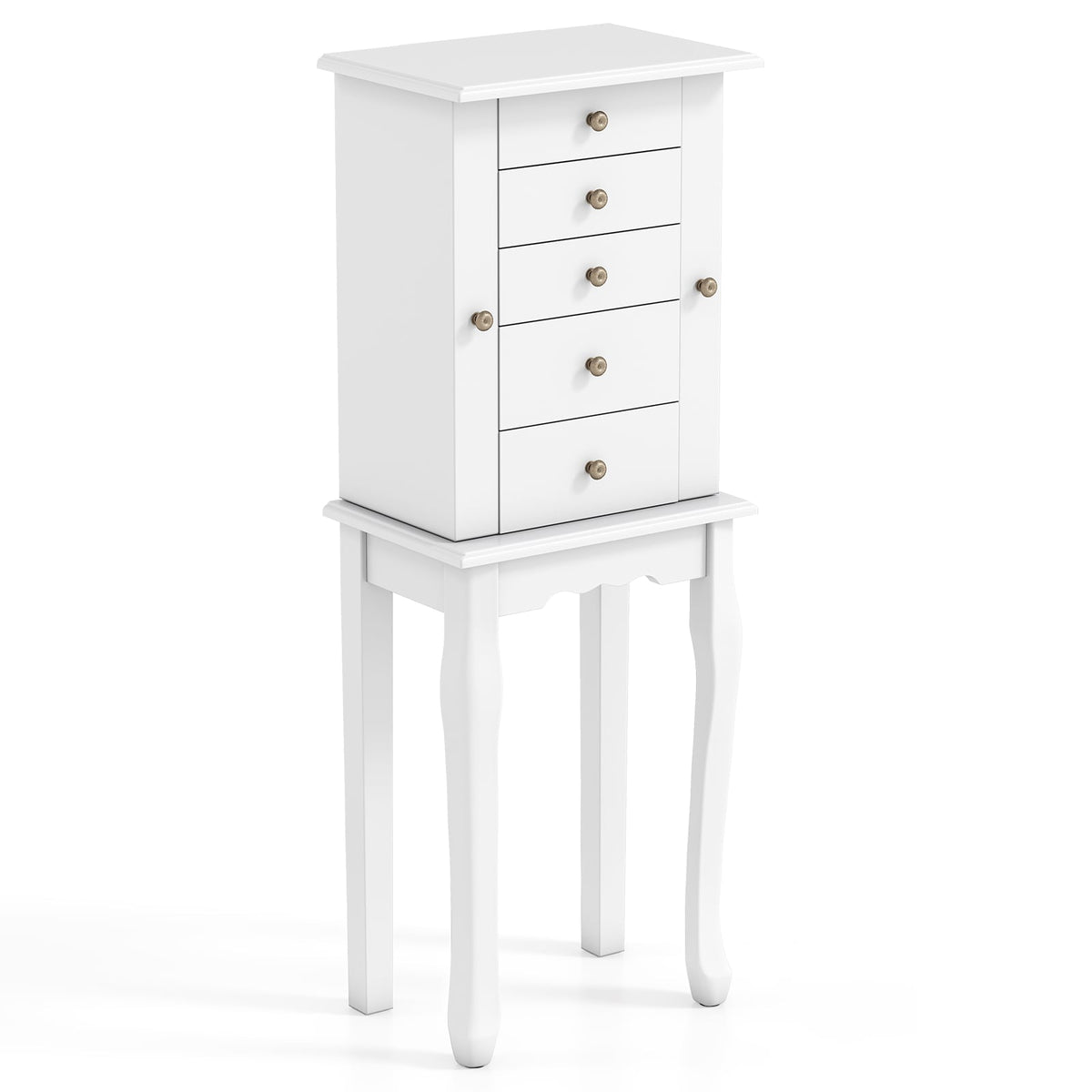 Armoire à bijoux sur pied avec miroir