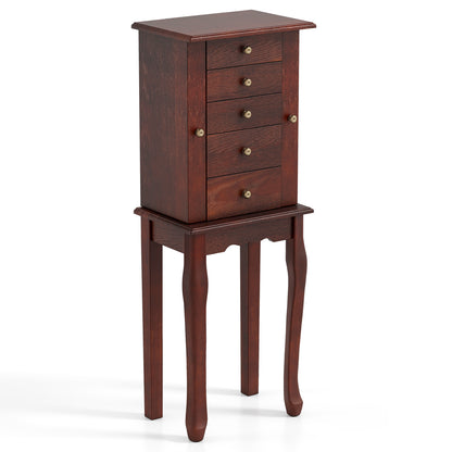 Armoire à bijoux sur pied avec miroir