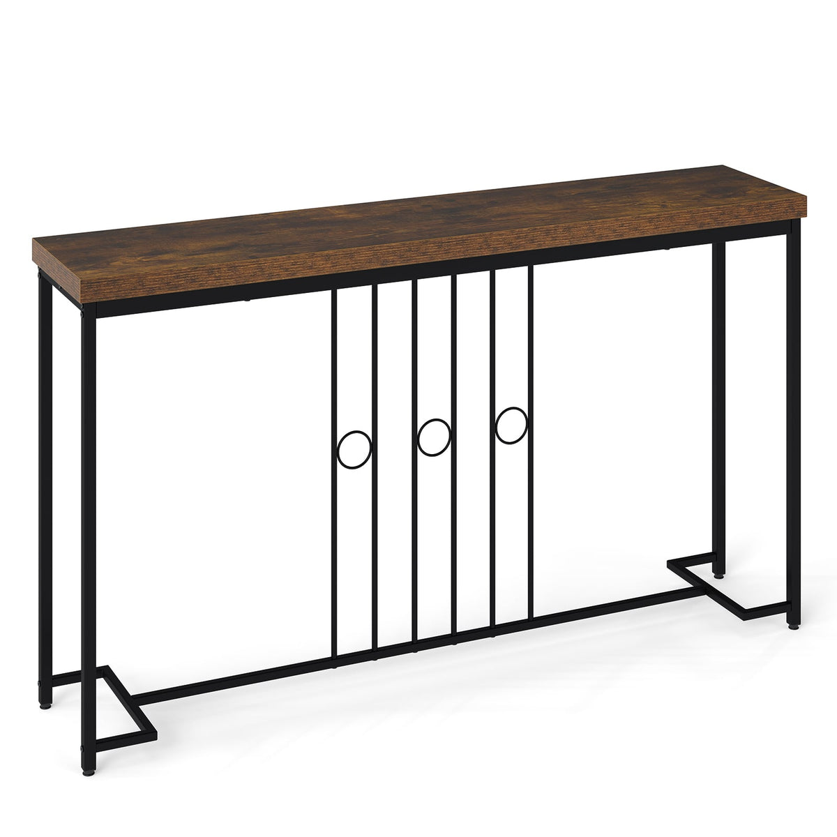 Table console industrielle 140 cm à base en H