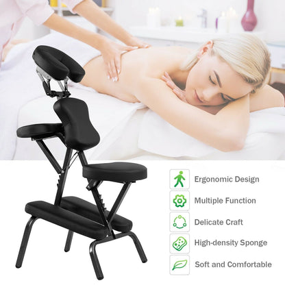 Chaise de massage portable pliable en similicuir