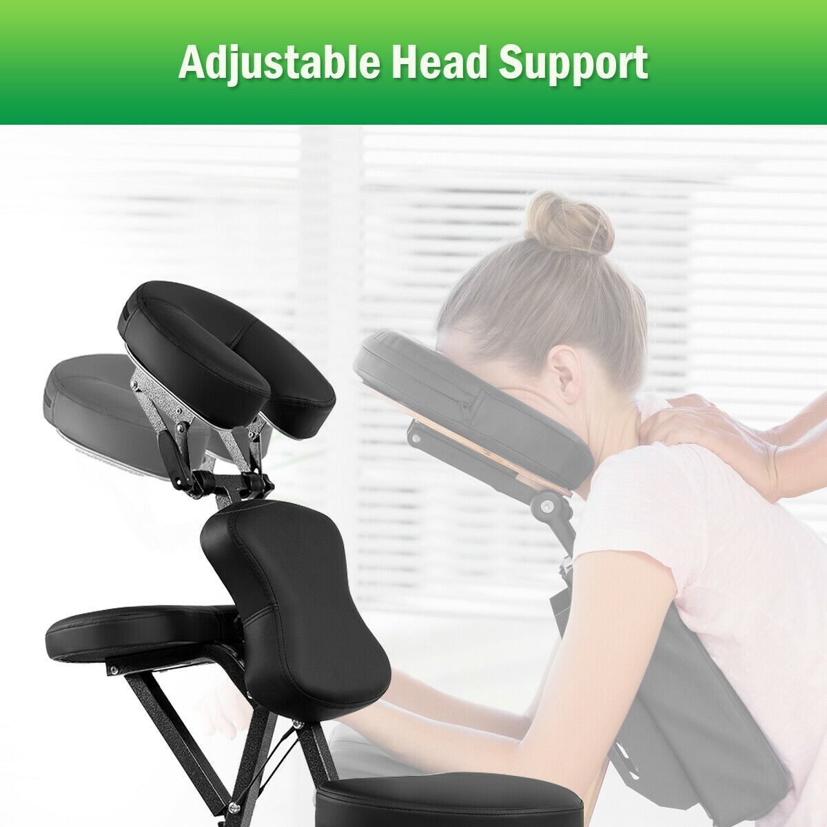 Chaise de massage portable pliable en similicuir