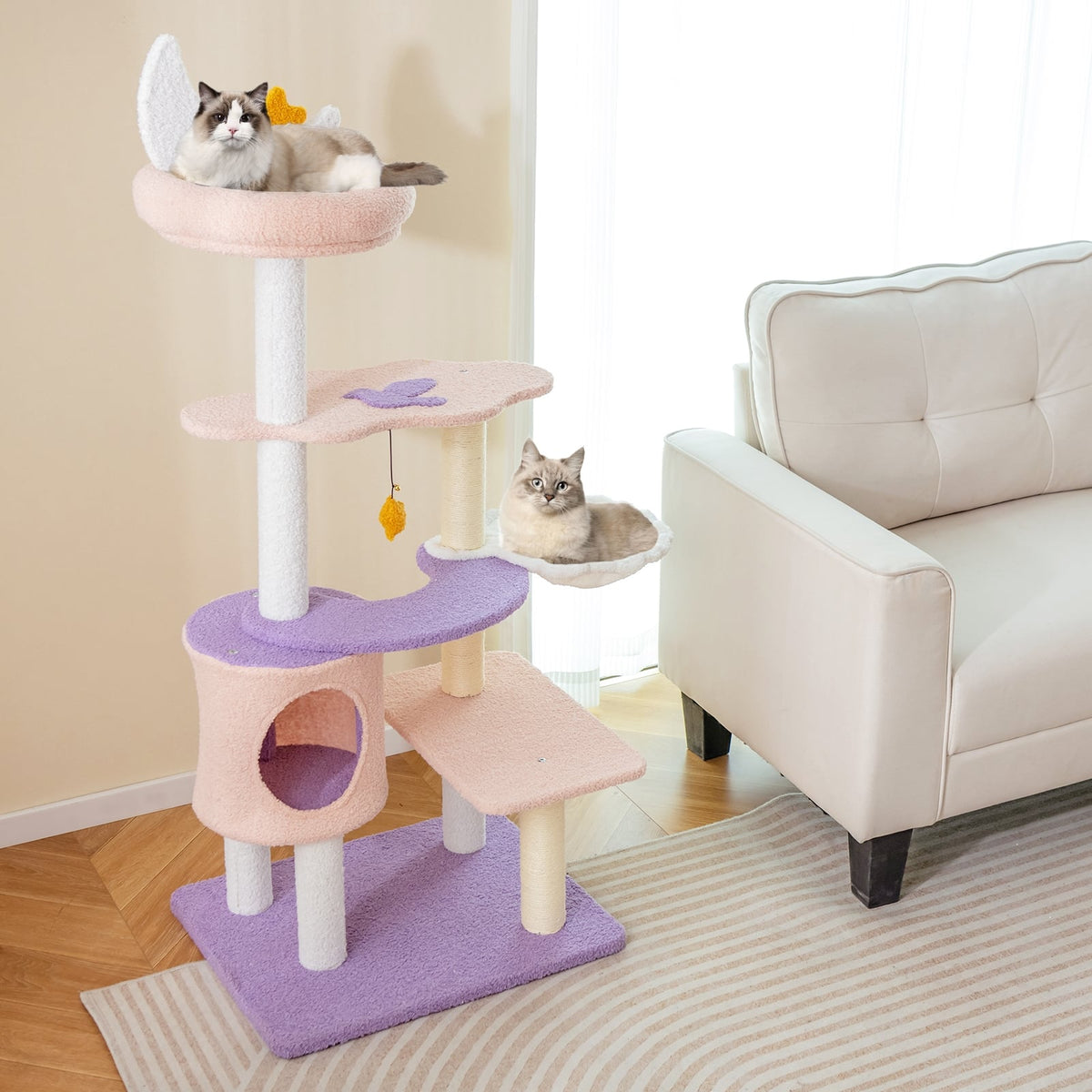 Arbre à chat multiétage avec griffoirs en sisal