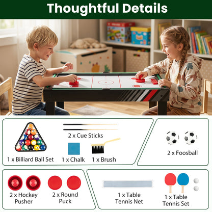 Table multi-jeux 4-en-1 avec billard