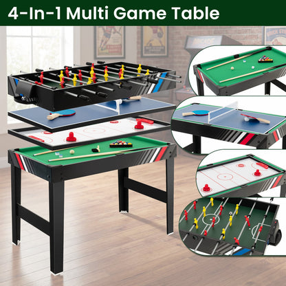 Table multi-jeux 4-en-1 avec billard