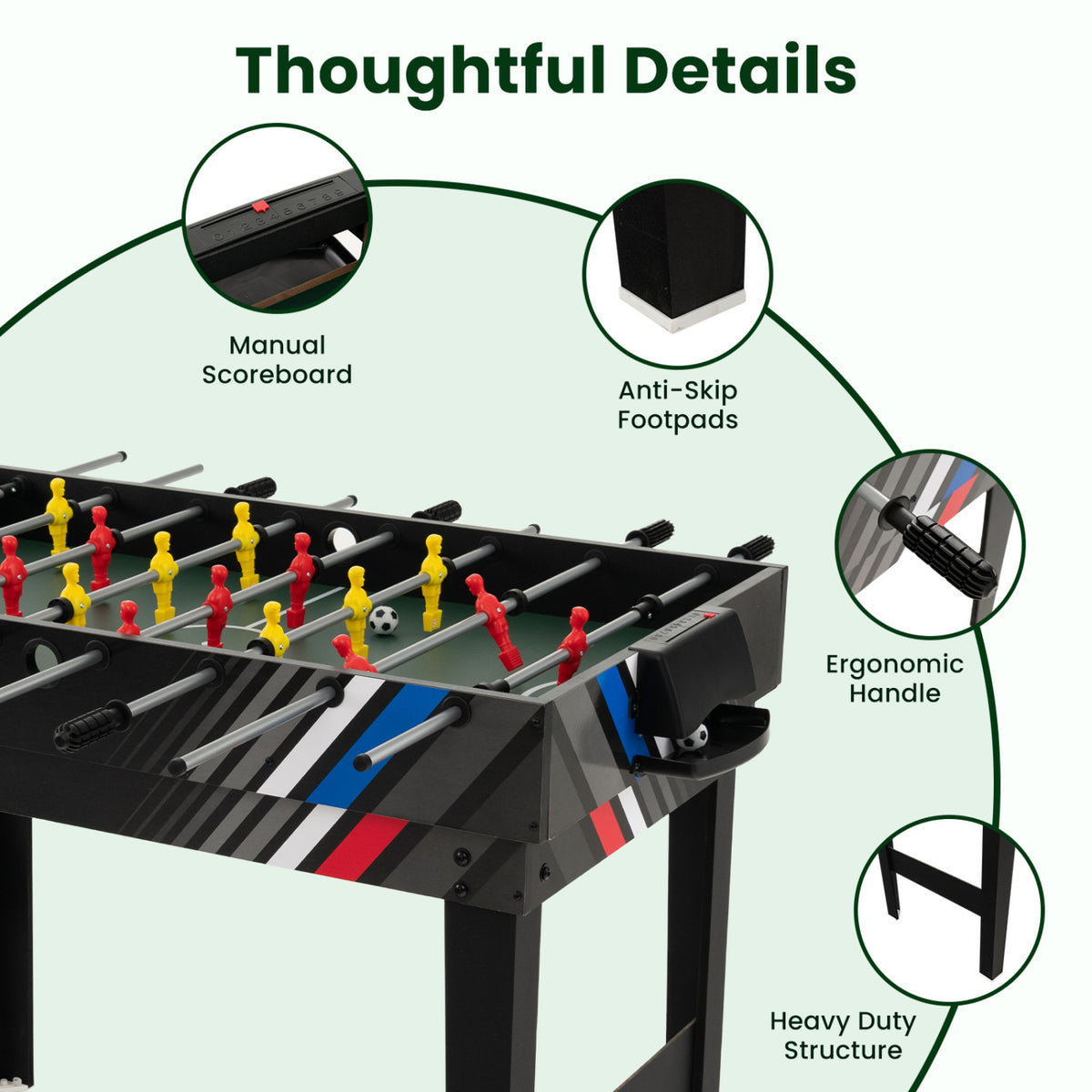 Table multi-jeux 4-en-1 avec billard