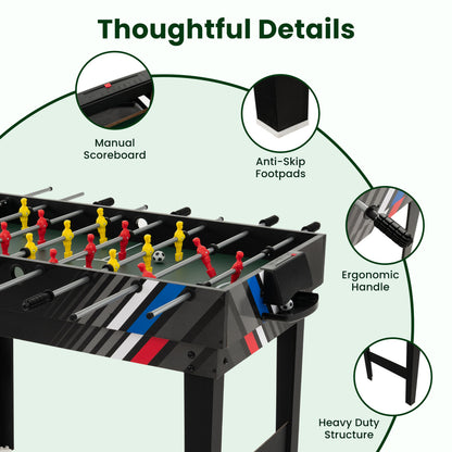 Table multi-jeux 4-en-1 avec billard