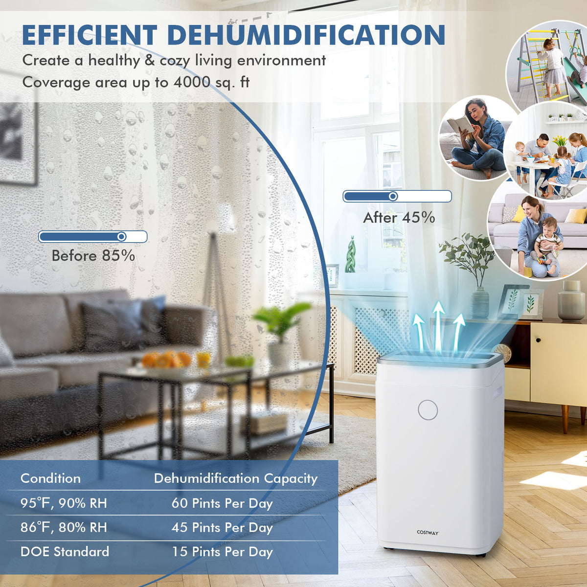 Déshumidificateur numérique 28 L