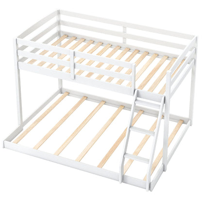 Lit superposé double et simple en bois massif