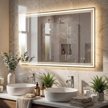 Miroir de salle de bains à DEL 122 cm x 71 cm
