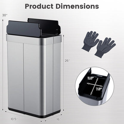 Poubelle intelligente à capteur 61 litres