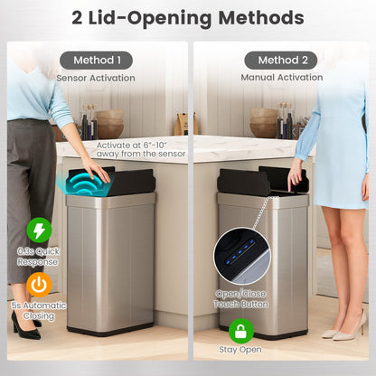 Poubelle intelligente à capteur 61 litres