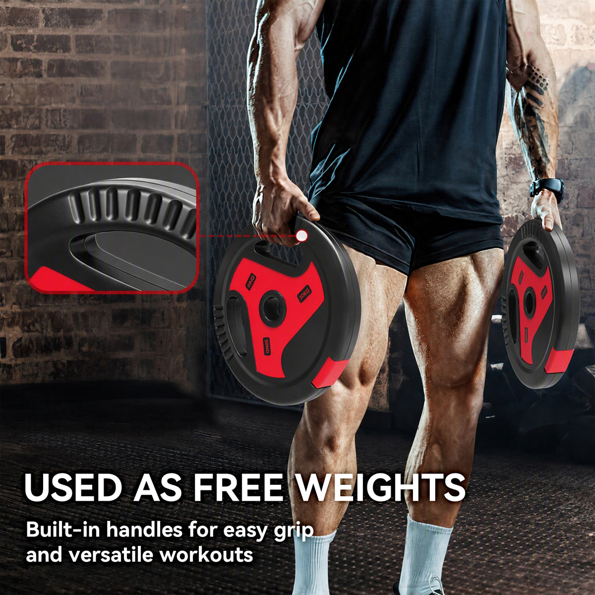 Weight plates set with handles 30 kg — Set of 4