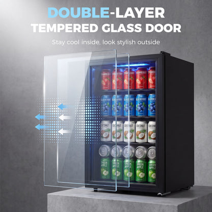 Refrigerador para bebidas de 60 litros con puerta de vidrio