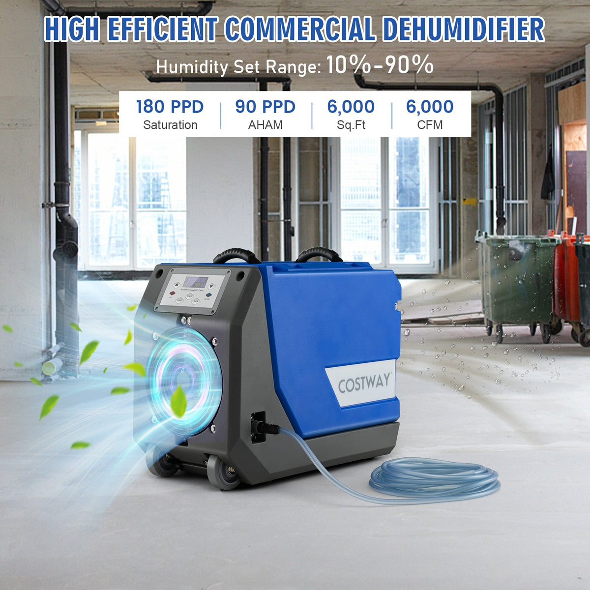 Déshumidificateur commercial avec pompe de drainage