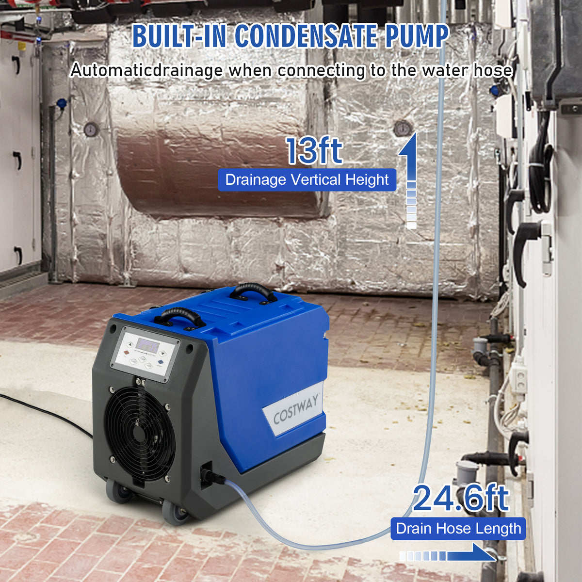 Déshumidificateur commercial avec pompe de drainage
