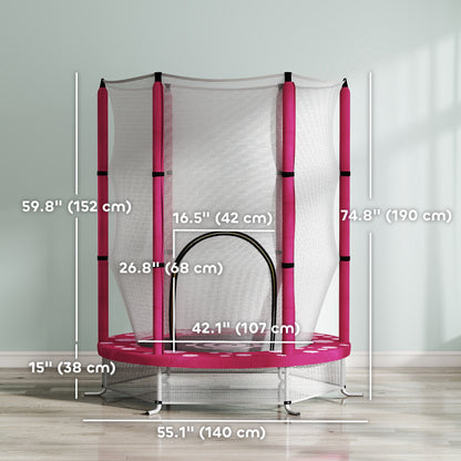 Toddler Trampoline with Safety Enclosure Net