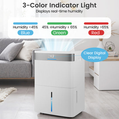 Déshumidificateur intelligent 45 L avec minuterie de 24 h