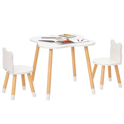 Conjunto de mesa y sillas para niños con diseño de osos — Lote de 3