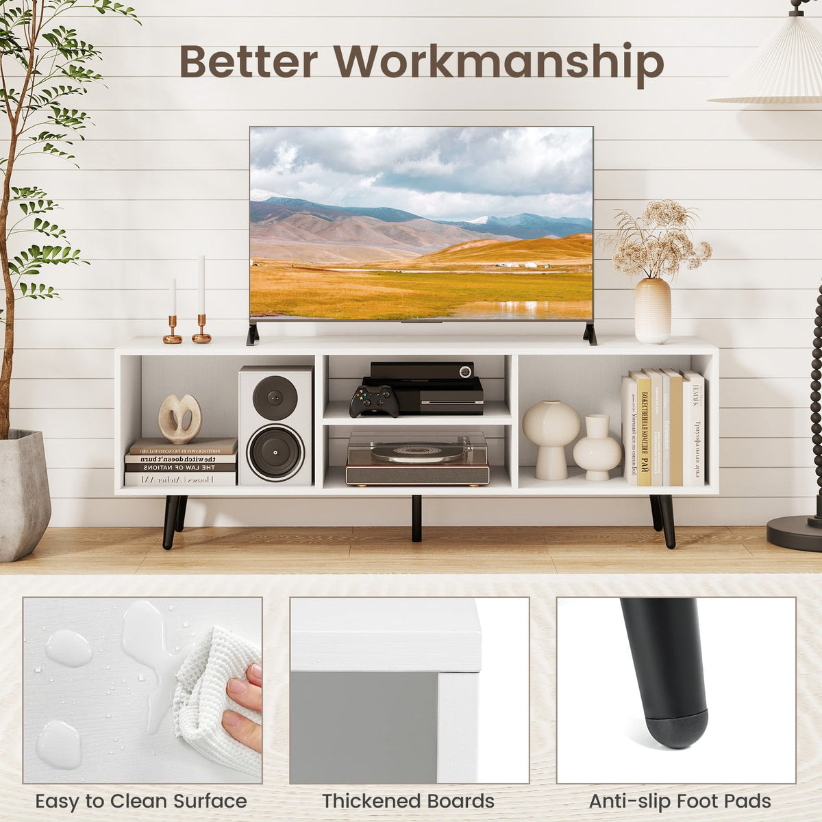 Meuble TV moderne avec compartiments de rangement