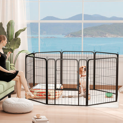 Dog playpen 8 panels folding — Metal