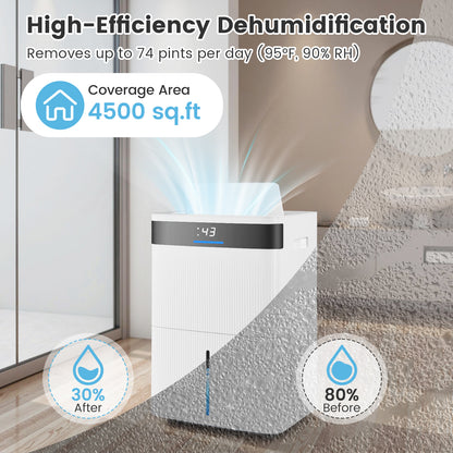 Déshumidificateur 35 L pour sous-sol et grande maison
