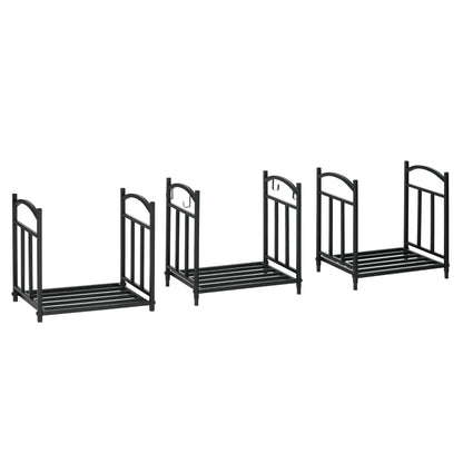 Soporte para leña de 3 niveles