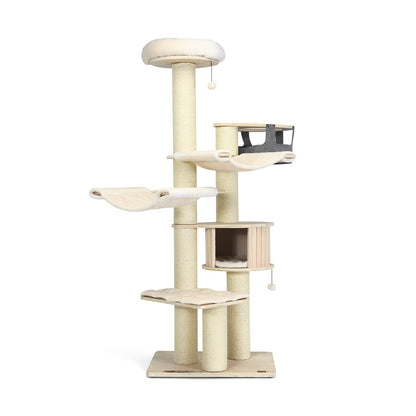 Arbre à chat multiétage griffoir en sisal 197 cm