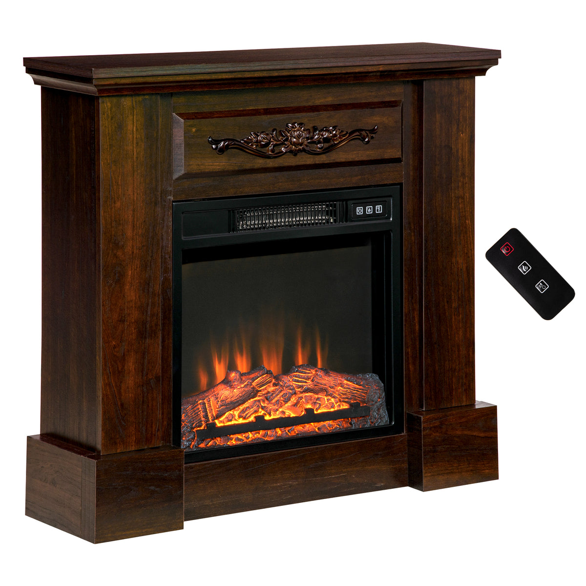 Electric Fireplace with Mantel Freestanding Heater 1400W