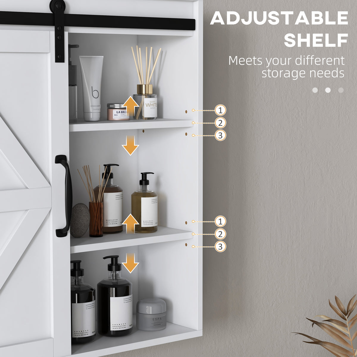 Wall Medicine Cabinet with Sliding Door and Adjustable Shelf