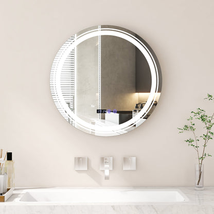 Miroir de salle de bain LED rond anti-buée