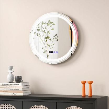 Miroir de salle de bain LED rond anti-buée