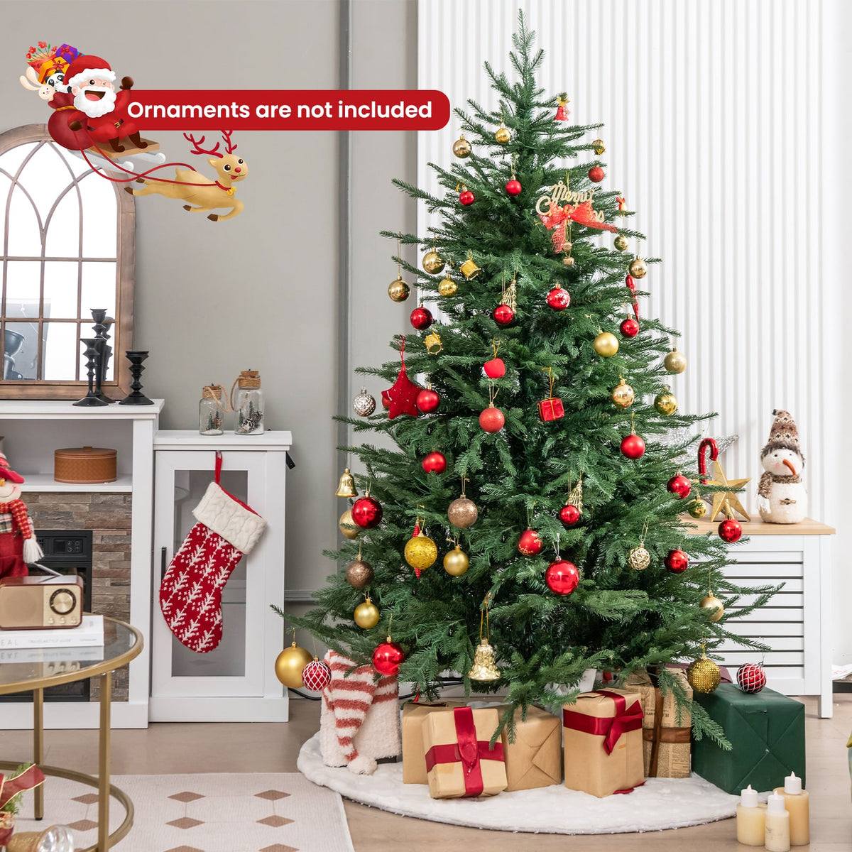Arbre de Noël artificiel pré-éclairé à DEL 183 cm