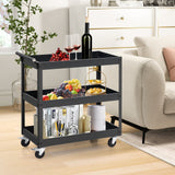 3-Tier Rolling Utility Cart with Handle