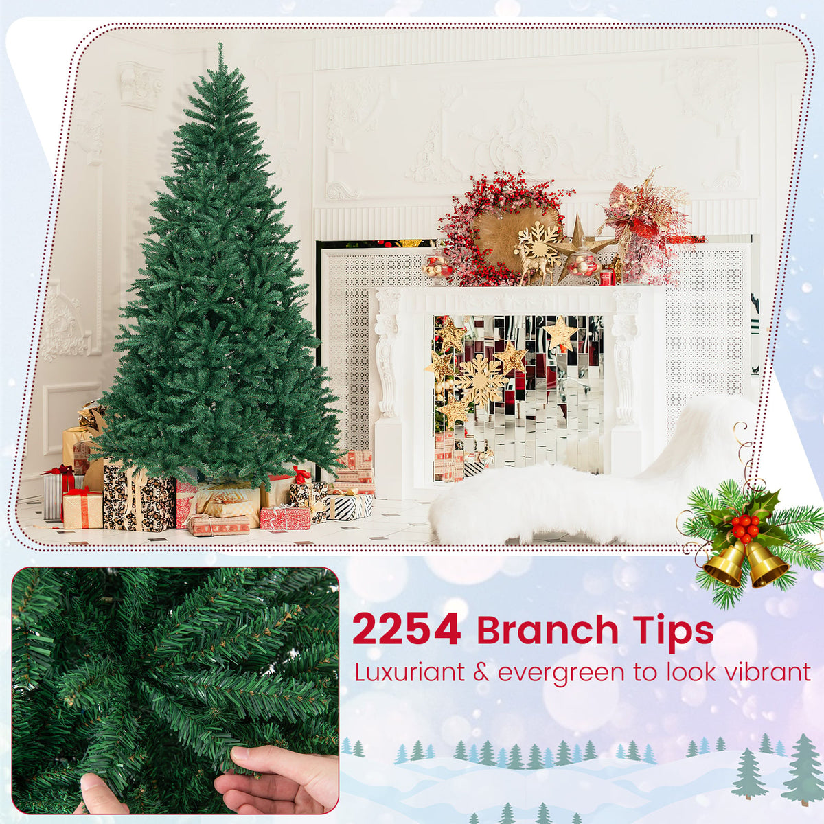 Arbre de Noël artificiel 2,3 m (229 cm)