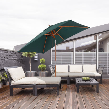 Rectangular Patio Umbrella Tilt 200 x 150 cm