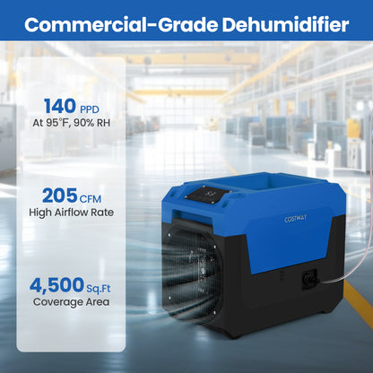 Déshumidificateur commercial 66 L avec pompe et tuyau