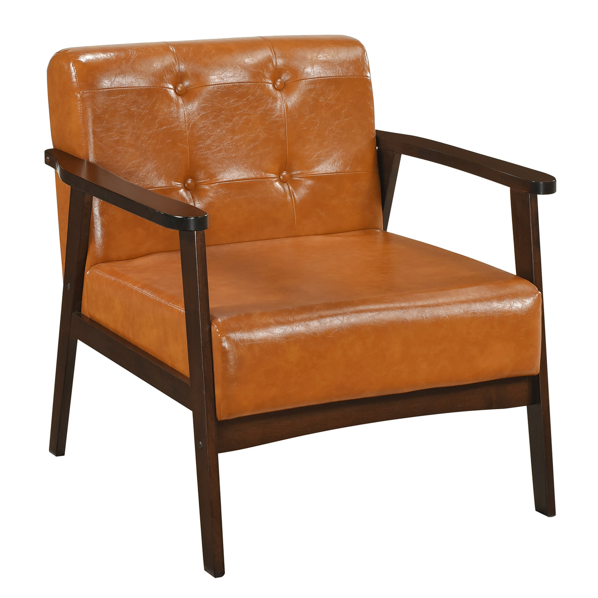 Chaise d'appoint design style mid-century bois d'hévéa