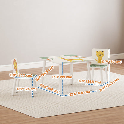 Kids Table and Chair Set — Set of 3