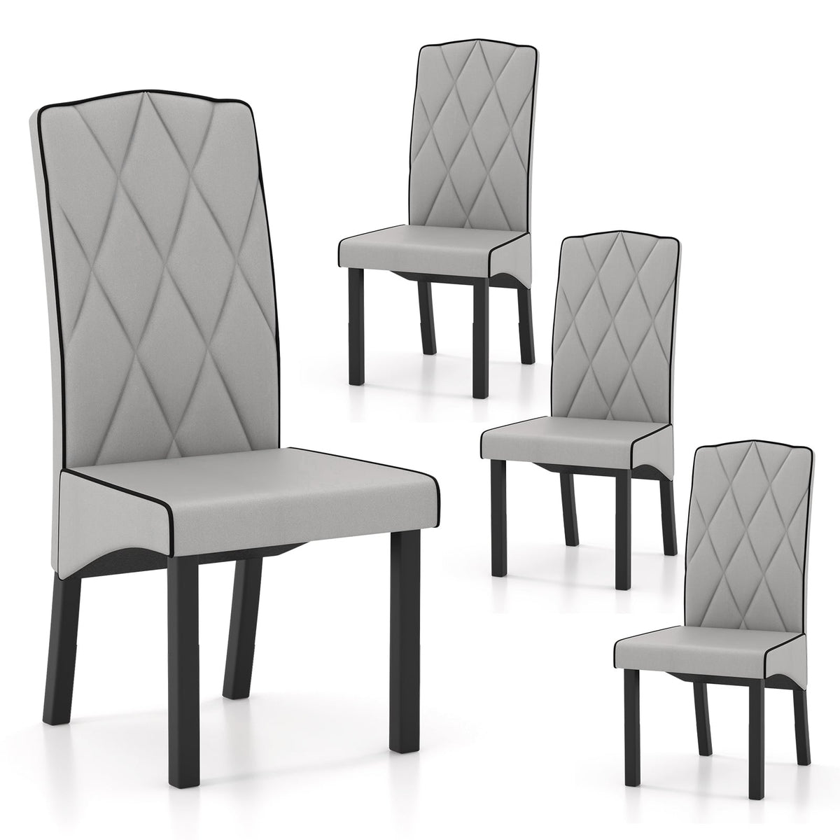 Chaise de salle à manger moderne à haut dossier